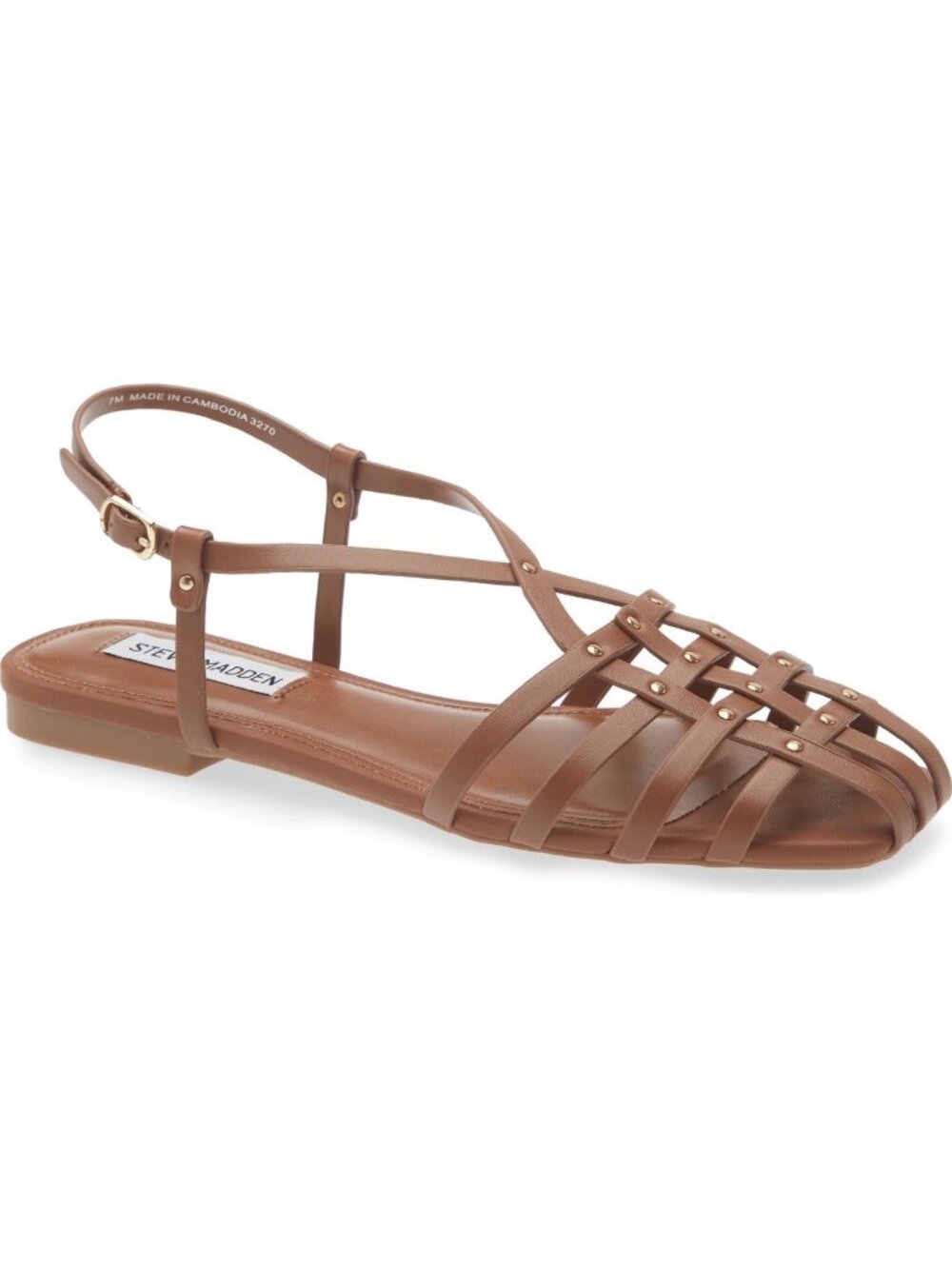 STEVE MADDEN Riverr Slingback brown leather Sandals size 8.5